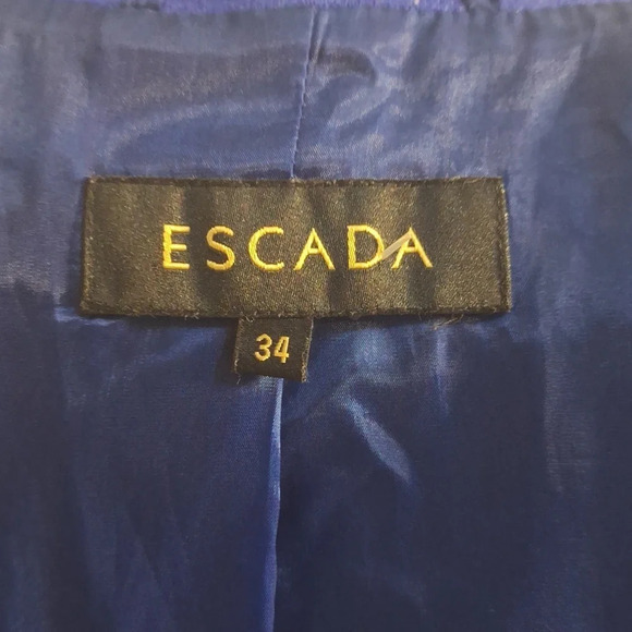 Escada Curacao blue  Loro Piana cashmere blazer SZ EU 34 - Picture 5 of 10